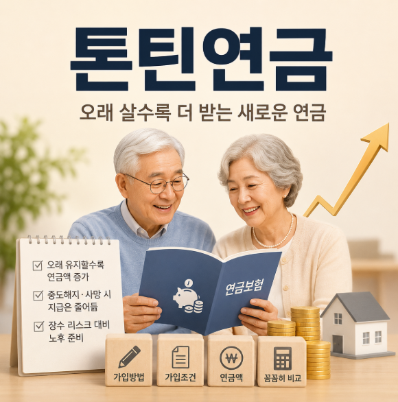 톤틴연금이 뭐길래? 오래 살수록 더 받는다는데 가입방법까지 알아봤어요