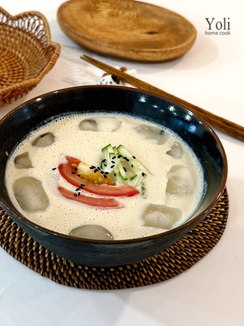 두부콩국수 콩국수 만들기 두부요리 땅콩버터 다이어트음식