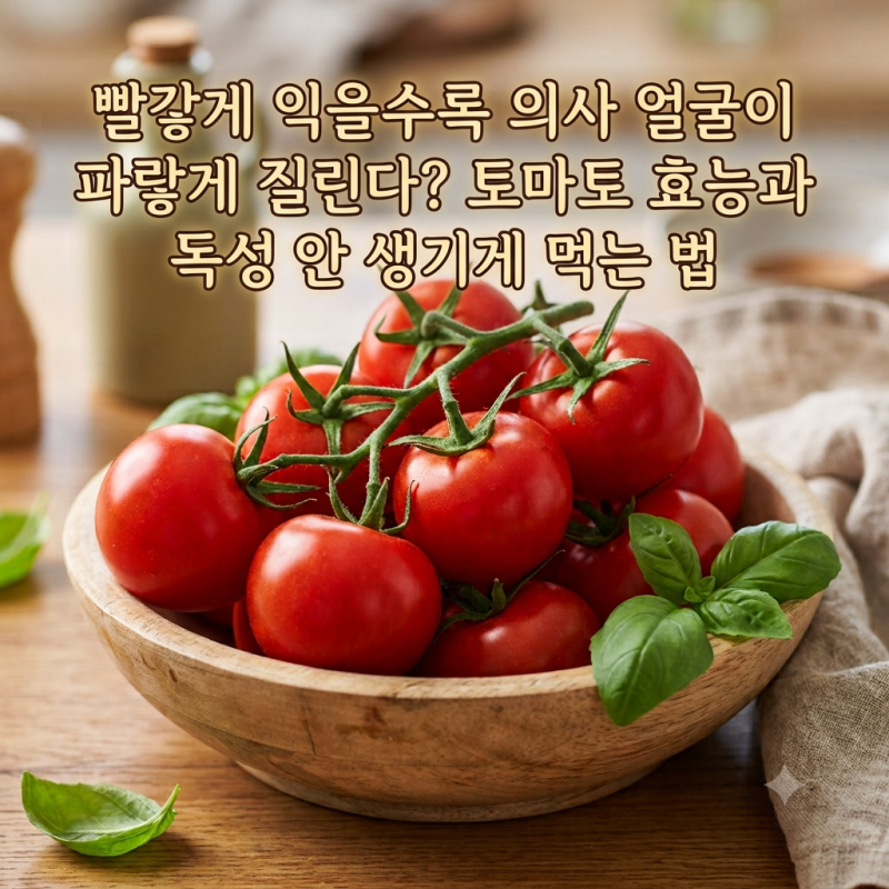 빨갛게 익을수록 의사 얼굴이 파랗게 질린다? 토마토 효능과 독성 안 생기게 먹는 법