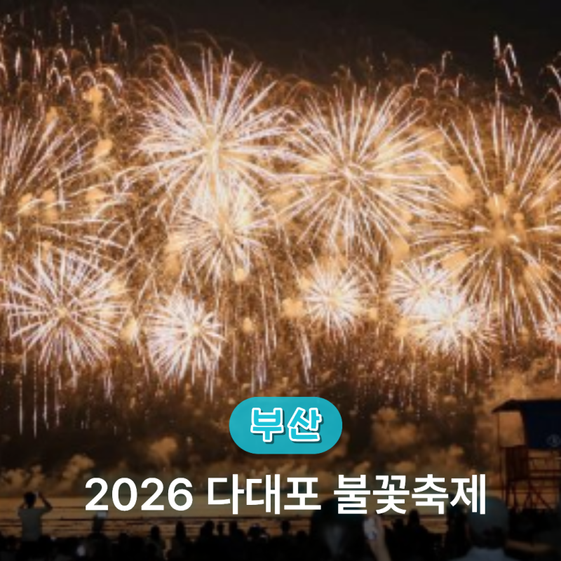 2026 다대포 불꽃축제 총정리! 가수 라인업, 일정, 주차까지