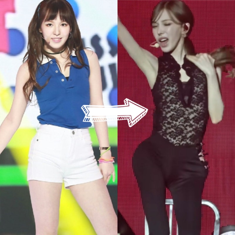 웬디 골반뽕 엉뽕 ! 데뷔초 뼈말라 엉덩이 필러 시술 수술 레드벨벳 나무위키