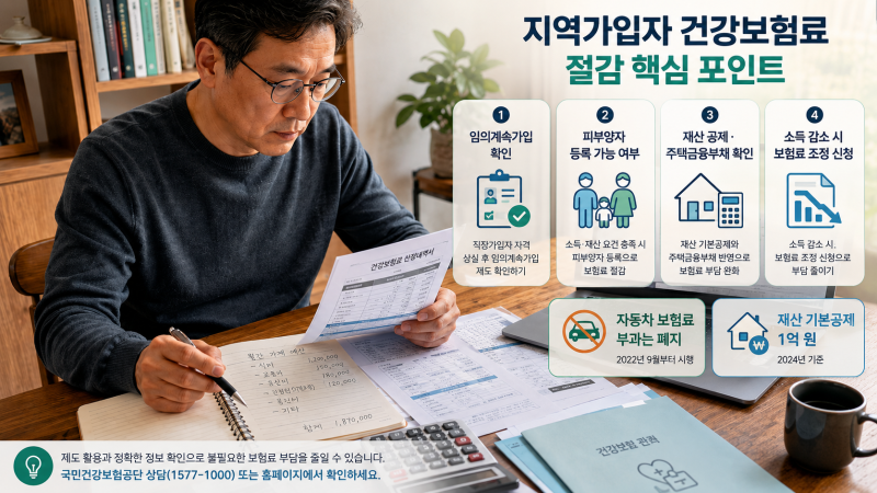 건강보험 지역가입자 보험료, 합법적으로 줄이는 방법 총정리