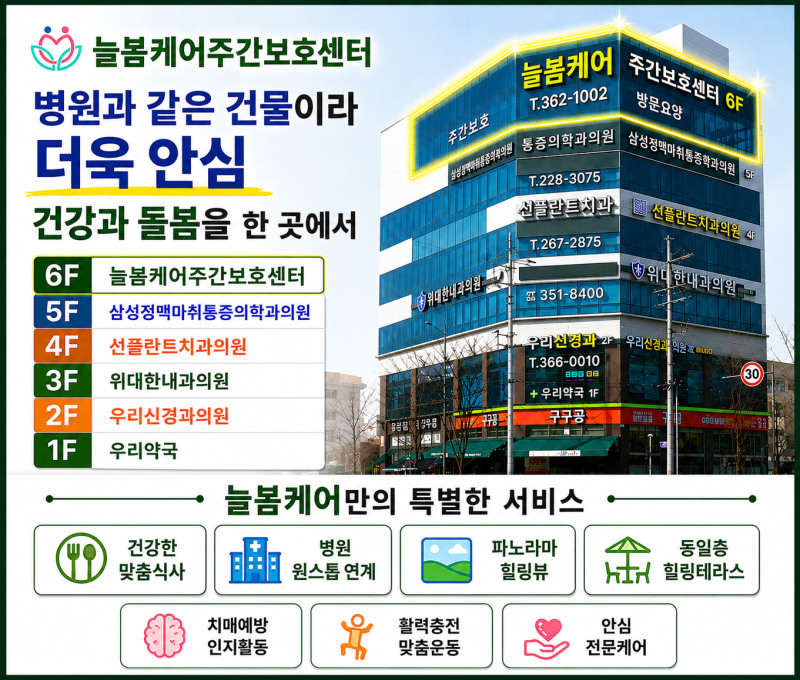 늘봄케어주간보호센터 어떻게 가야할까요?- 광주주간보호센터/서구주간보호센터 (화정동,돌....