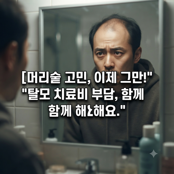 탈모 치료비, 쌩돈 다 내셨나요? '이것' 모르면 수백만 원 손해 봅니다