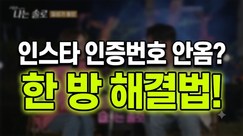 인스타그램 인증번호 안옴? 답답해서 숨 넘어갈 때 해결한 3가지 방법!