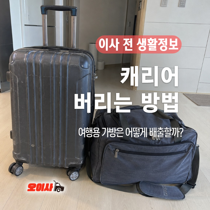 캐리어 버리는 방법, 이사할 때 여행용 가방은 어떻게 배출할까?