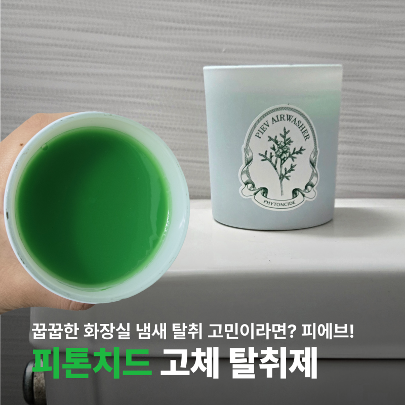 피에브 고체 탈취제 젤 타입 피톤치드 향으로 화장실 냄새 제거하는 방법