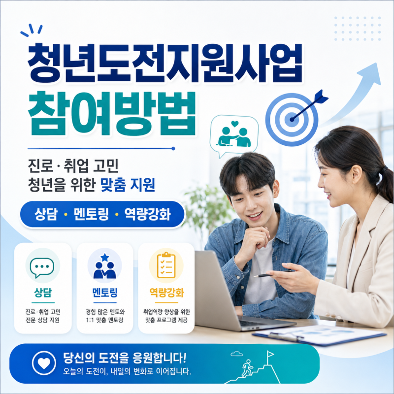 청년도전지원사업 참여방법, 막막한 내 미래를 내 '일'로 바꾸는 법