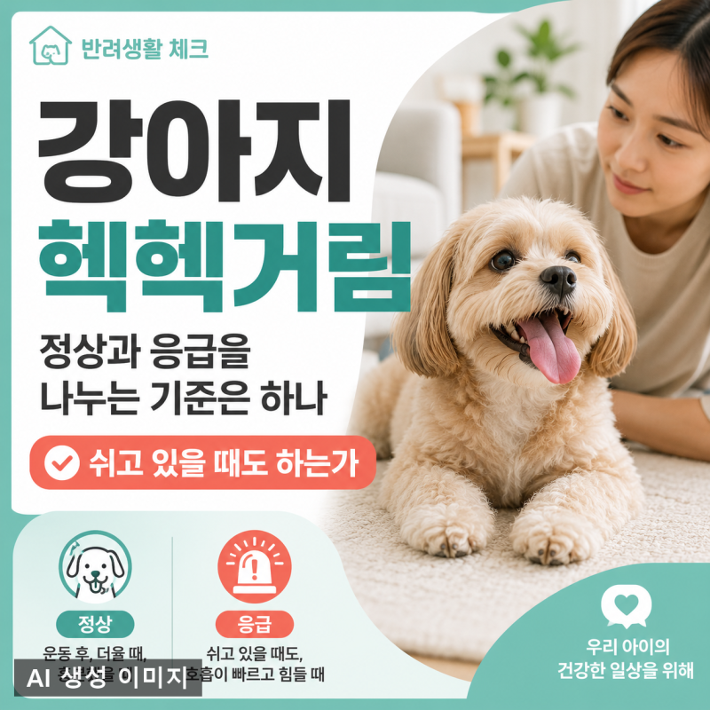 강아지 헥헥거림, 정상과 응급을 나누는 기준은 하나입니다