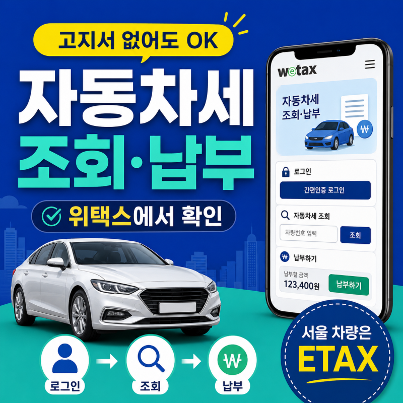 자동차세 조회·납부 방법｜고지서 없어도 바로 확인