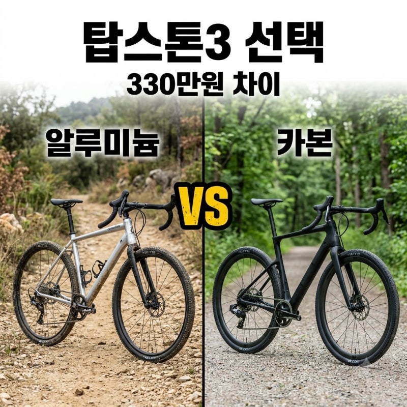 "가성비냐 성능이냐.." 캐논데일탑스톤3 살 때 330만원 차이 나는 이유