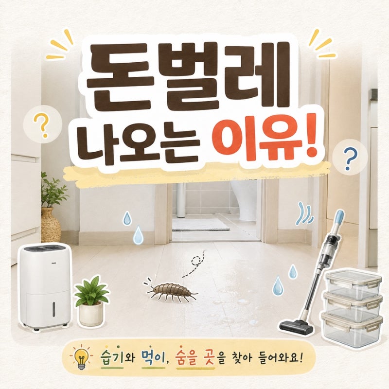 돈벌레가 자꾸 나오는 이유, 집에서 5분만 이렇게 해보세요
