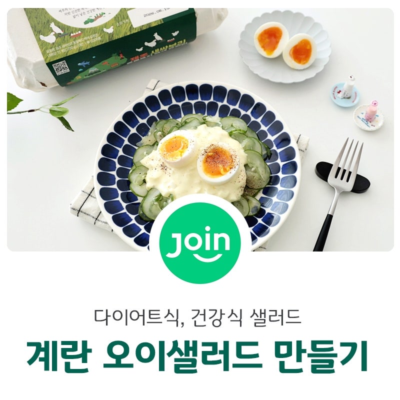 다이어트 샐러드 그릭요거트 계란 오이 샐러드 만들기