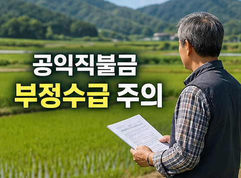 농사 안 짓고 직불금 타간 사람들, 어떻게 걸렸을까?｜2026 공익직불금 부정수급 총정리