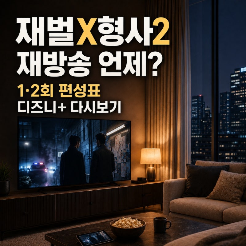 재벌X형사2 재방송 시간 언제? 1·2회 편성표와 디즈니+ 다시보기