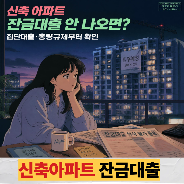 신축 아파트 잔금대출 안 나오면? 집단대출·총량규제부터 확인