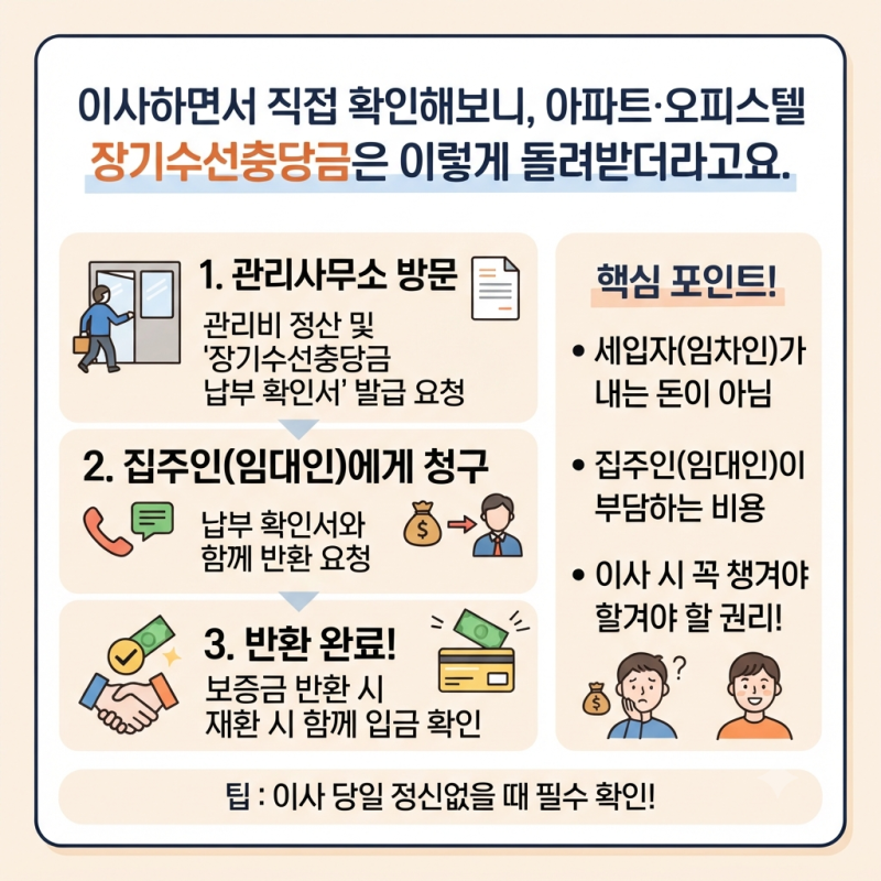 이사하면서 직접 확인해보니, 아파트·오피스텔 장기수선충당금은 이렇게 돌려받더라고요