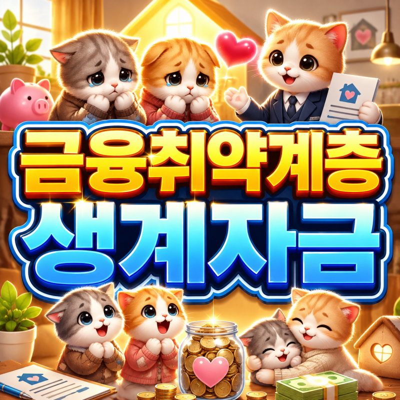 2026 금융취약계층생계자금 최대 500만원 연 4.5% 저금리 최대 6년 생계자금 혜택은!?