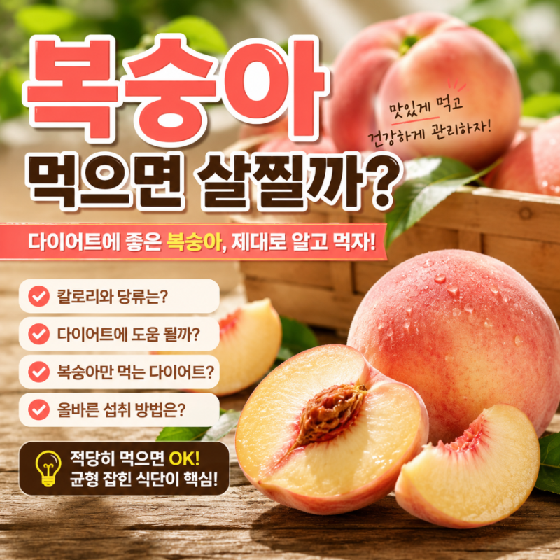 복숭아 먹으면 살찔까? 다이어트할 때 먹어도 되는지 제대로 알아보기