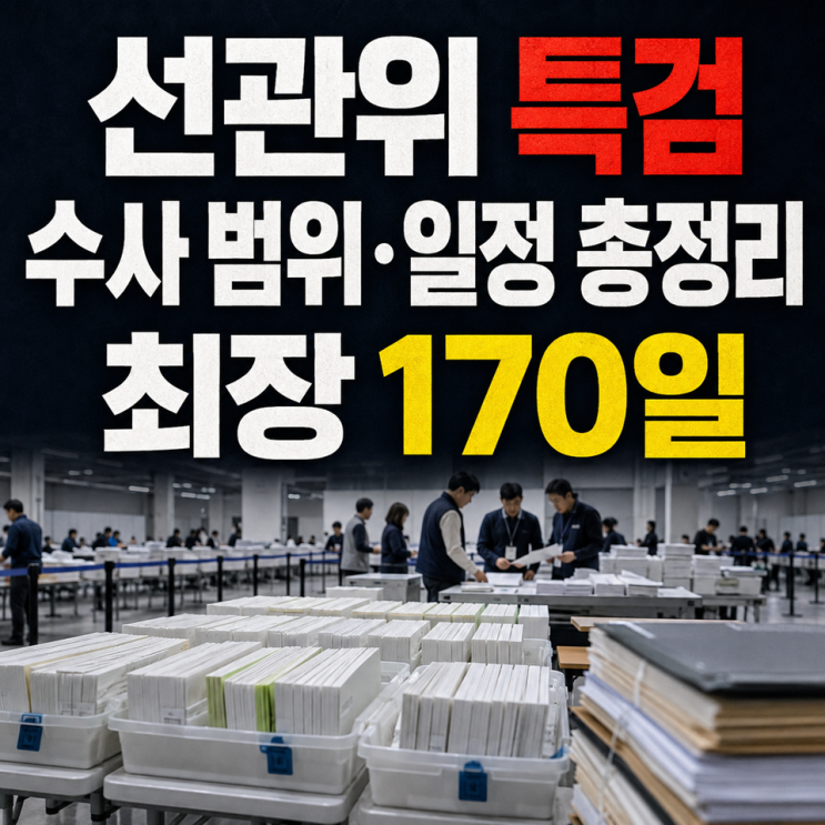 <b>선관위 특검</b> 수사 범위·일정 총정리, 최장 170일