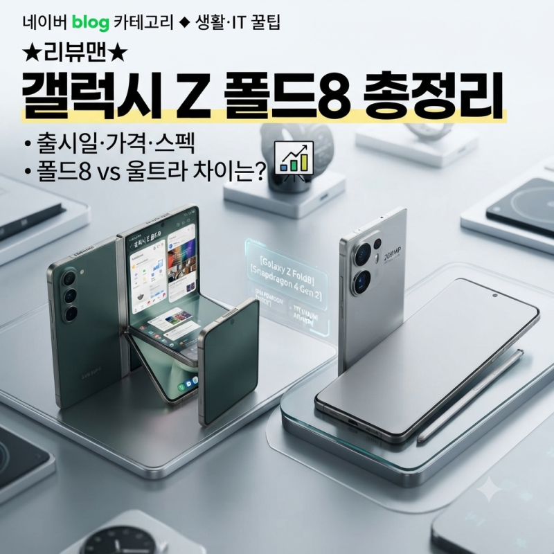 2026 갤럭시 Z 폴드8 출시일 가격 스펙 총정리｜울트라 차이와 사전예약 혜택까지