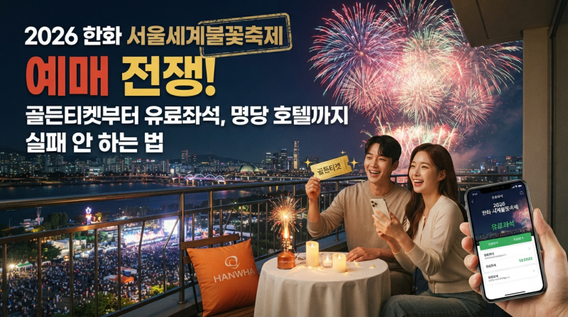 2026 한화 서울세계불꽃축제 예매 전쟁! 골든티켓부터 유료좌석, 명당 호텔까지 실패 안 하는 ....