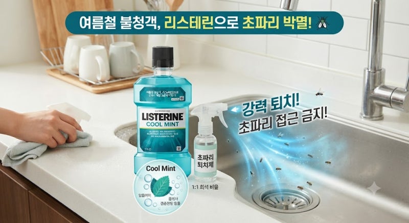 가글계의 발을 씻자! 리스테린 쿨민트 사용법 안내