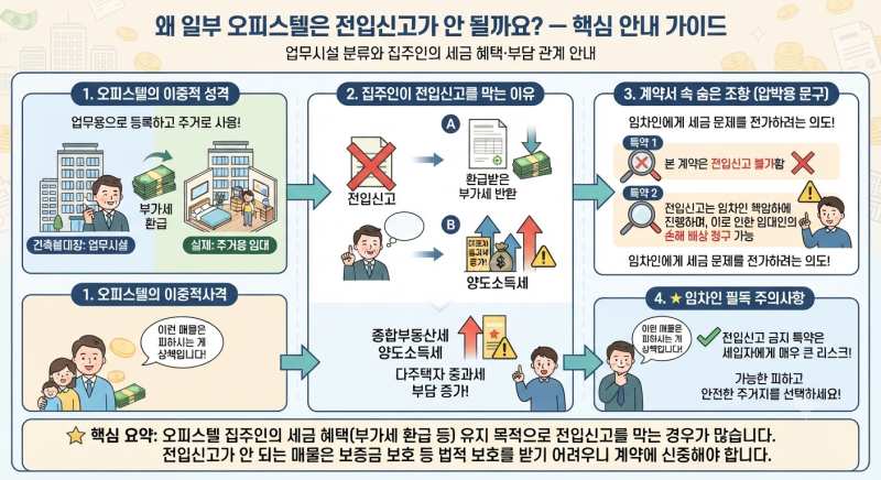 오피스텔 전입신고 불가 시 위험성 완벽정리 (대항력·확정일자·전세보증금 지키는 법)