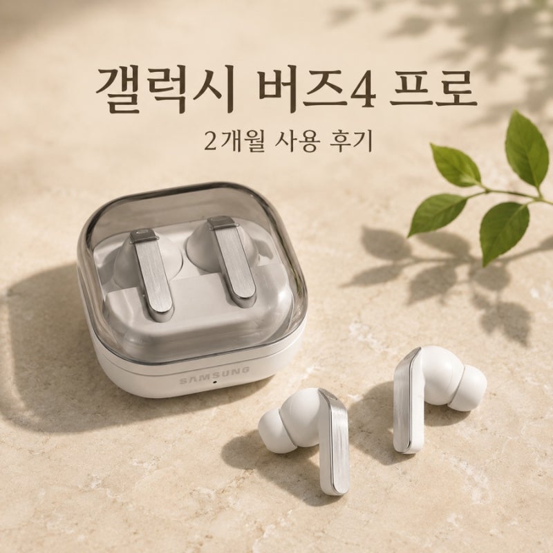 갤럭시 버즈4 프로 후기｜당근 구매 후 2개월, 착용감·노이즈캔슬링·갤럭시폰 연결 사용감