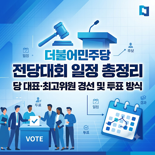 더불어<b>민주당 당대표</b> 경선 일정 및 지역별 순회투표 확인 방법