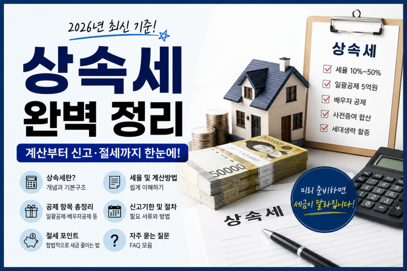 상속세 완벽정리｜얼마부터 내야 할까? 세율·공제·계산방법·신고기한 총정리