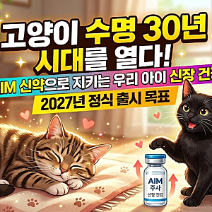 고양이 수명 30년 시대를 열다! AIM 신약 개발 현황과 출시일 정리