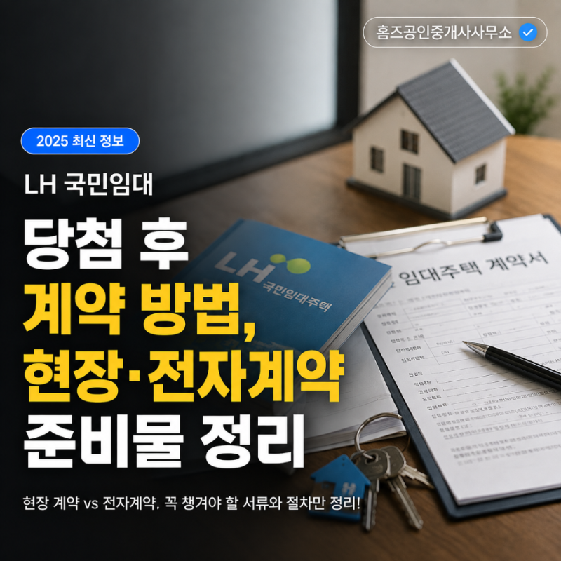 LH 국민임대 당첨 후 계약 방법, 현장·전자계약 준비물 정리