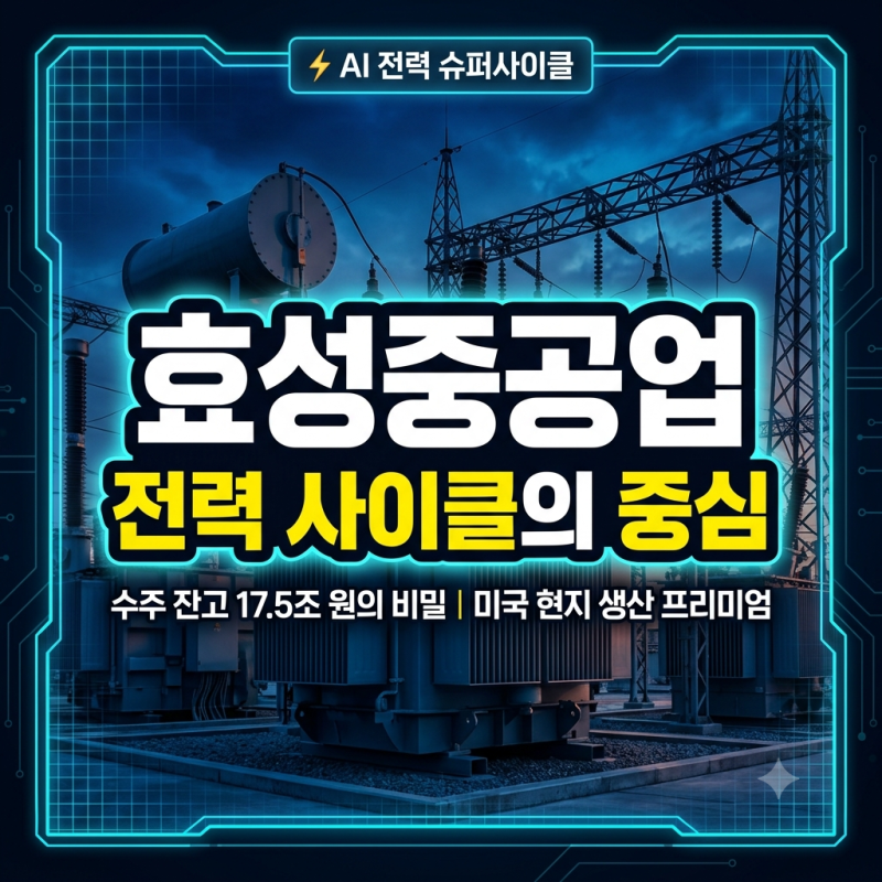 전력 슈퍼사이클의 중심!"효성중공업, 다들 반도체 볼 때 혼자 몰래 17.5조 대박 난 이유"