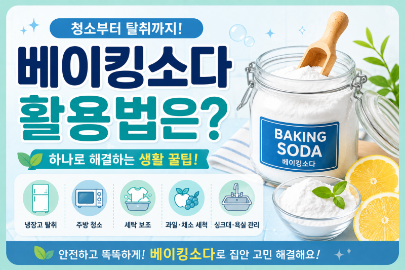 베이킹소다 활용법은 무엇일까? 청소부터 탈취까지 생활 꿀팁 총정리