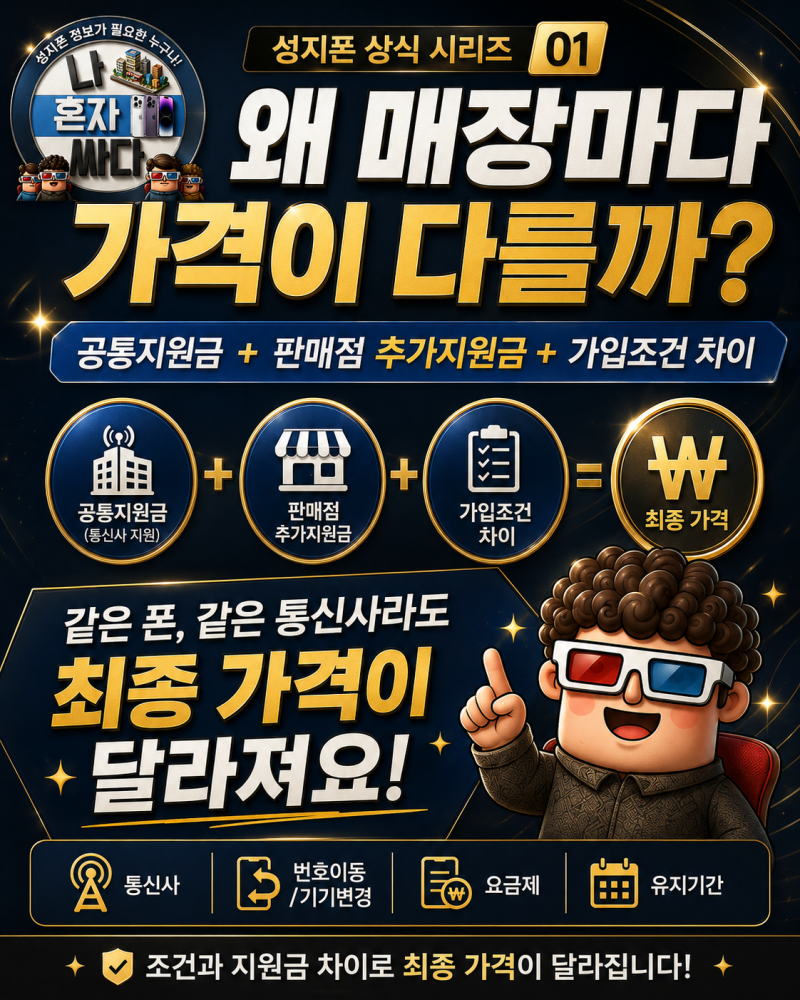 휴대폰 성지폰 시세표 보는 법｜번호이동·기기변경·공통지원금 한눈에 정리