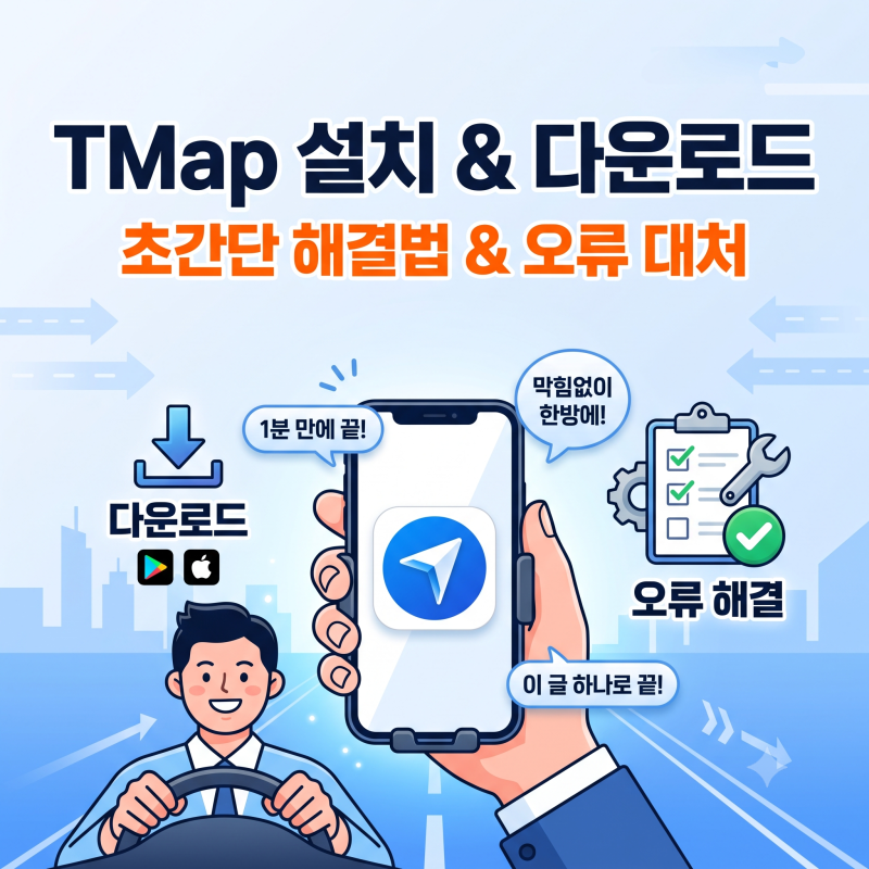 티맵 설치 다운로드 및 오류 초간단 해결