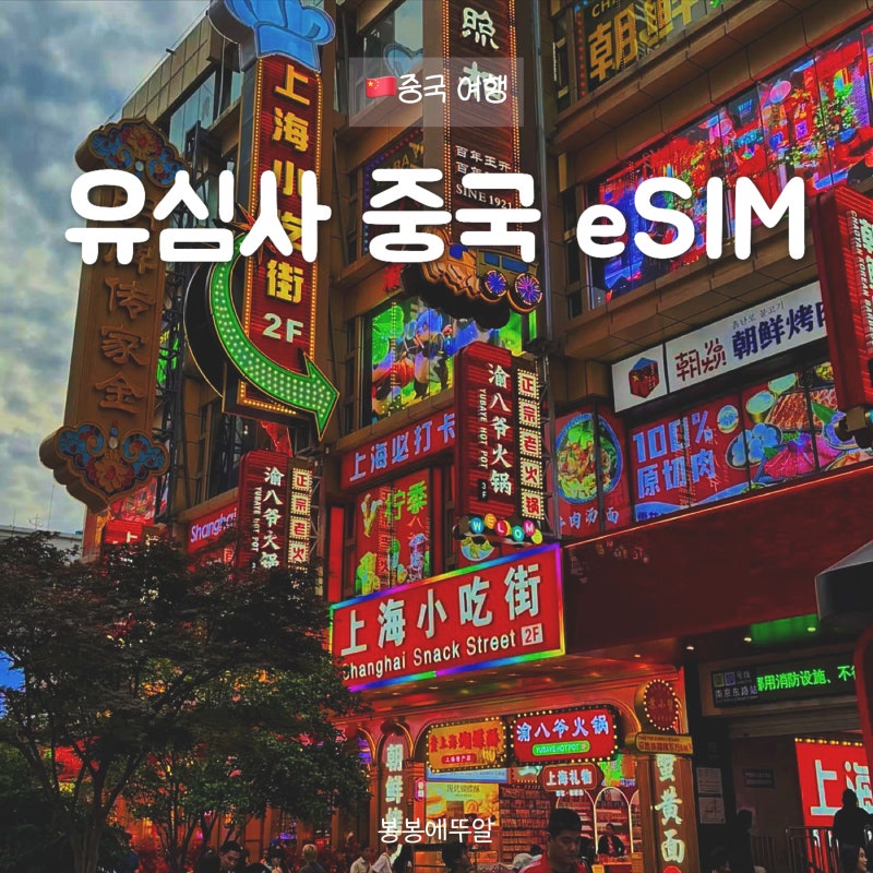 중국 여행 eSIM 추천, 유심사 이심 사용법 후기 해외여행 준비물