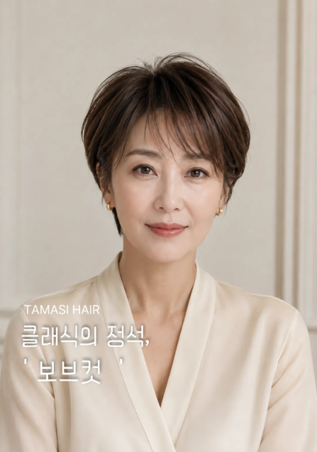 선릉역미용실 50대 여자 헤어스타일 추천, 보브컷 볼륨펌으로 자연스럽게 볼륨 살리기