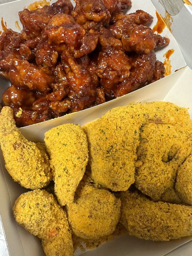 불금 야식은 새우강정 천년닭강정 인계점