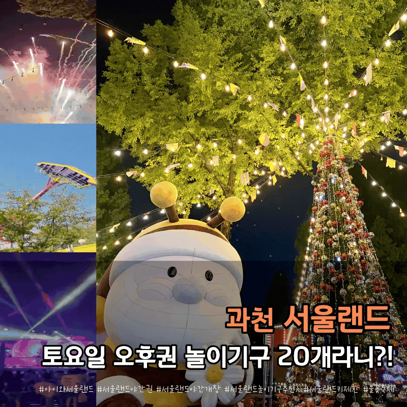 아이와 서울랜드 토요일 오후권 후기 놀이기구 20번 탄 여름 야간개장