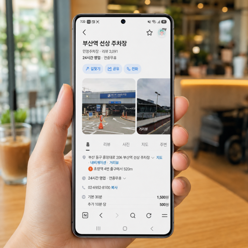 부산역 주차장 실시간 현황 조회 요금 가격 회차 시간