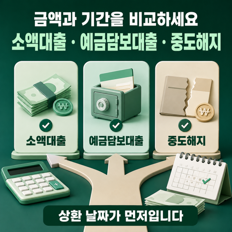 예금해지 말고 급전 만드는 방법, 원인별 급하게 돈 구하는 법 급전 필요 사유