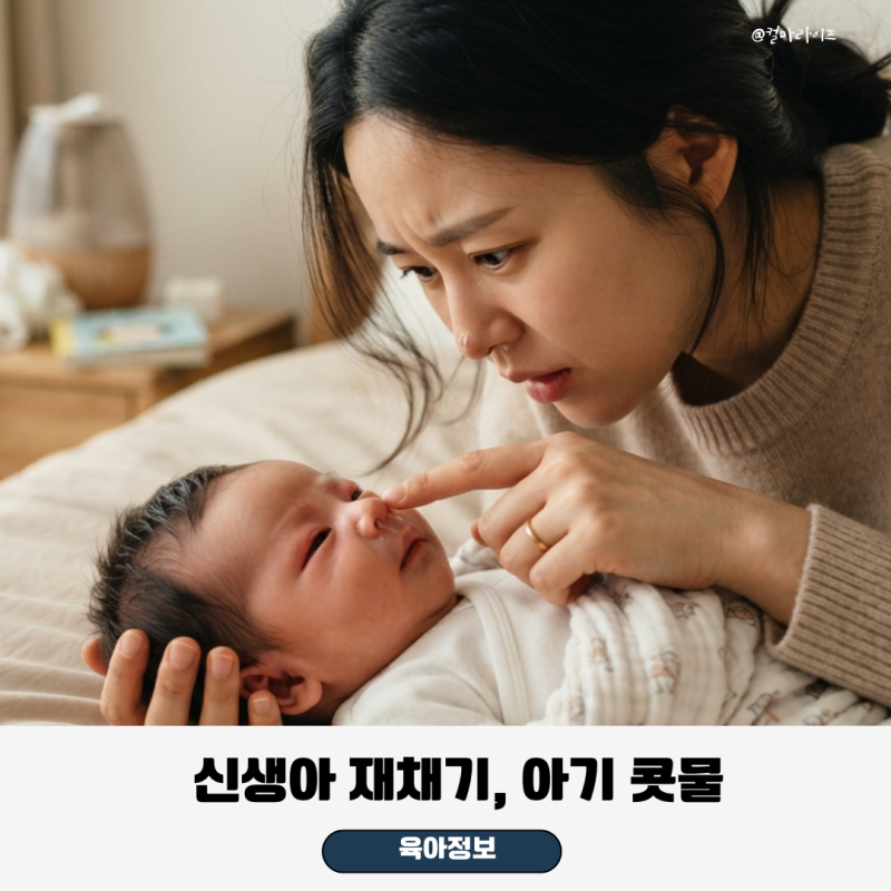신생아 재채기 괜찮을까? 아기 노란콧물·맑은콧물 원인과 관리법
