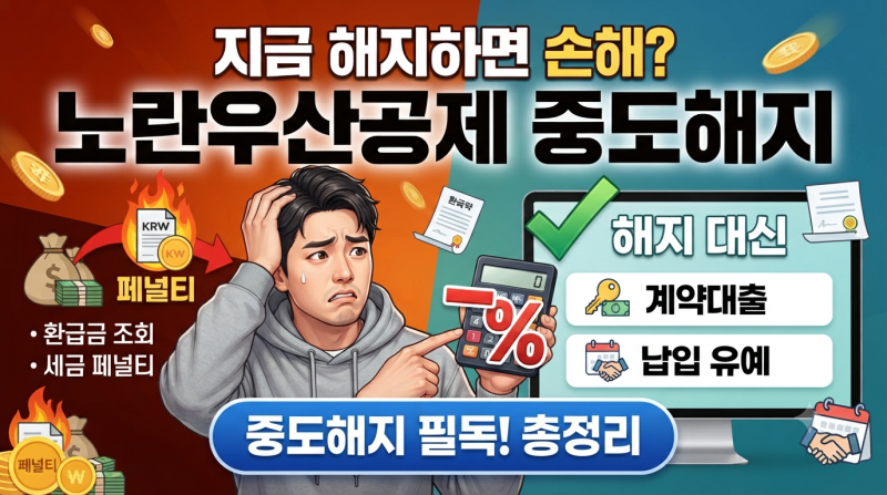 "지금 해지하면 손해?" 노란우산공제 중도해지 환급금 조회부터 세금 페널티, 해지 대신 계약....
