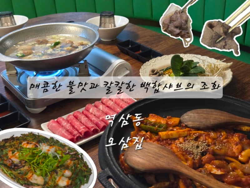 샤브샤브 맛집 역삼동 오삼집 | 넓은 매장으로 강남역대관, 역삼역회식으로 딱 좋은 한식 다....