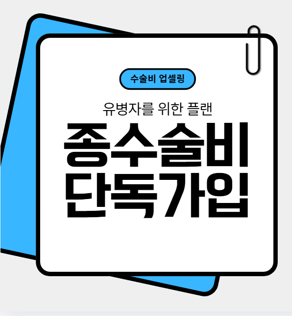 종수술비 단독가입 유병자 수술비 업셀링 보강보험 40대 추천설계