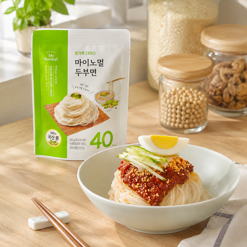 평생 숙제 다이어트… 면은 못 끊겠어서 바꿔봤어요!마이노멀 국산콩 두부면 후기