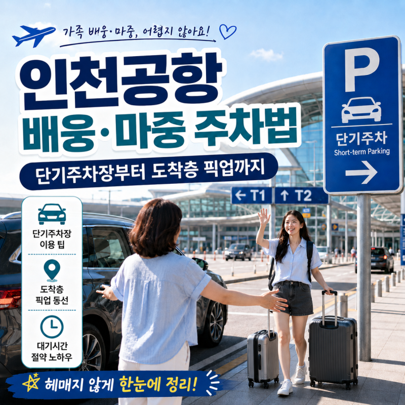 인천공항 마중 어디로 가야할까? 단기주차장·도착층 바로 픽업 방법 총정리