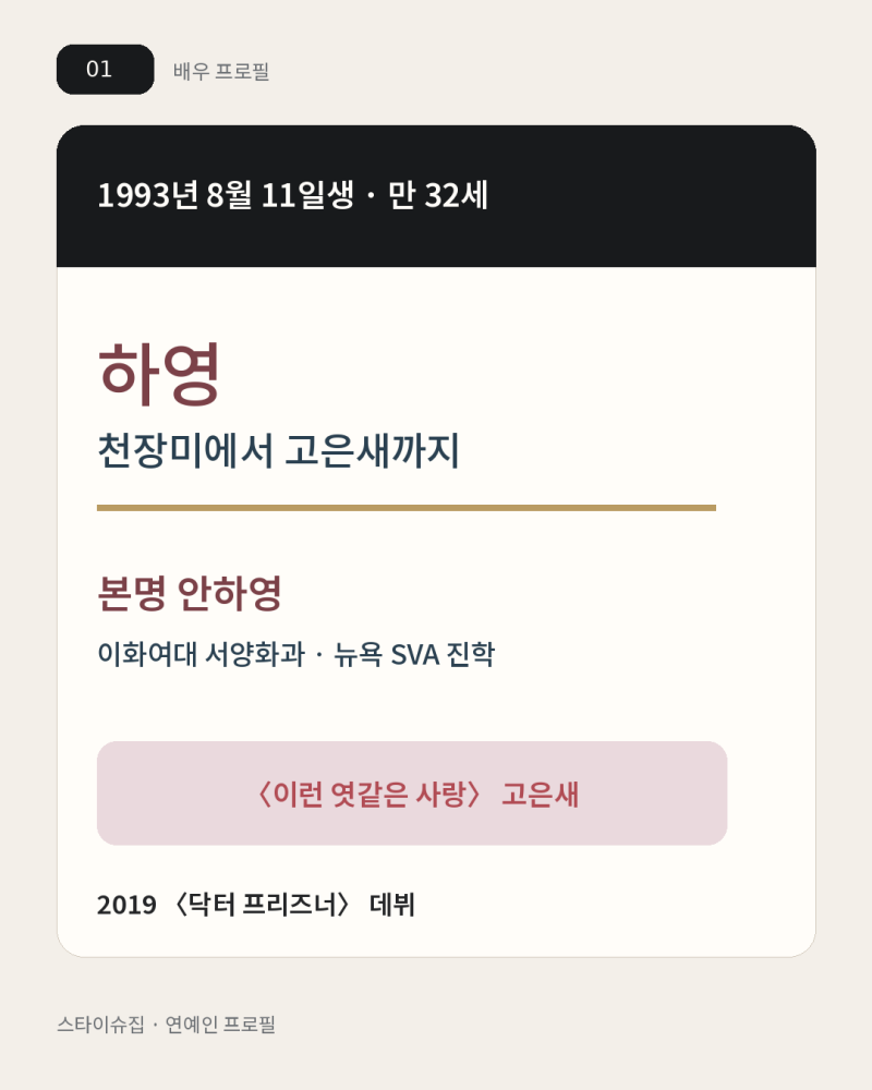 배우 하영 프로필 나이·학력·의사 집안, 중증외상센터 천장미에서 이런 엿같은 사랑까지
